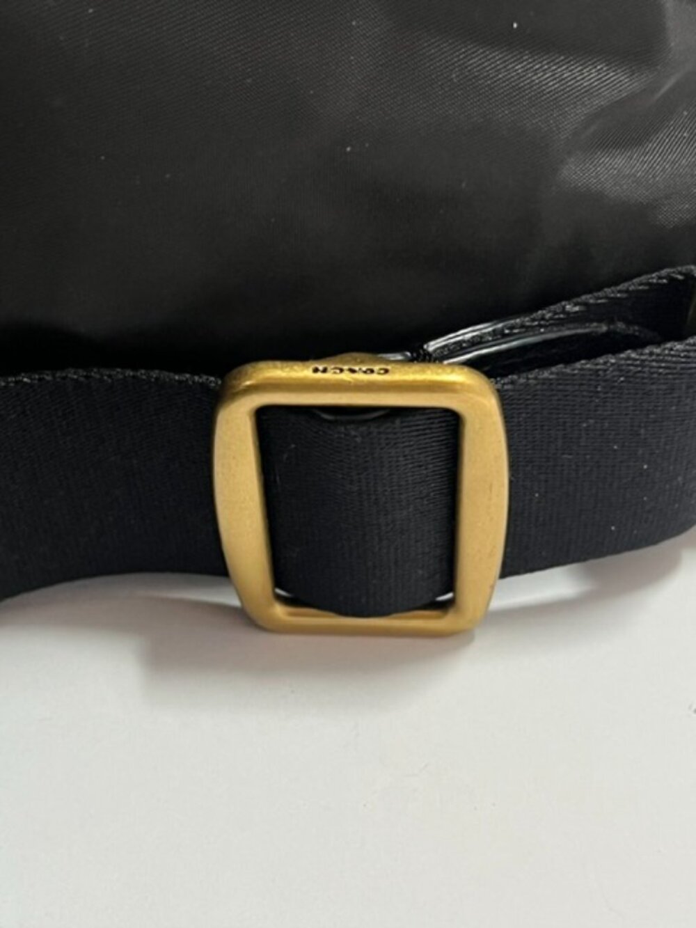 COACH Legacy Nylon and Leather Large Backpack Black w/drawstring & flap closure - Picture 5 of 12